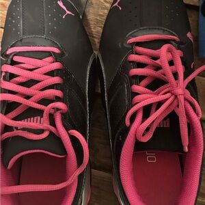 Puma Pink and Black Athletic Shoes